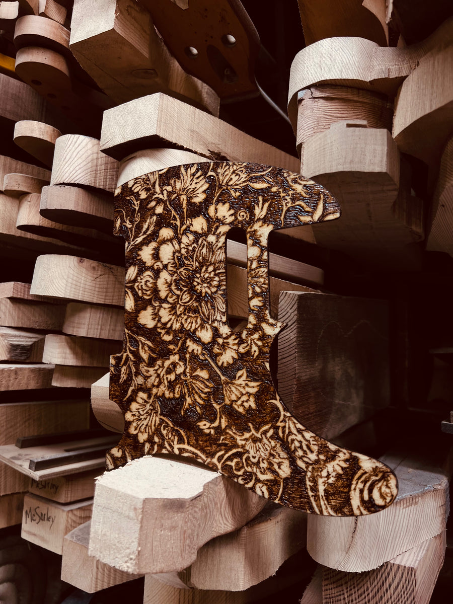 Floral Model-T Pyrography Pickguard – Carmine Street Guitars