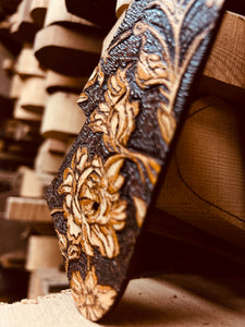 Floral LP Pyrography Pickguard