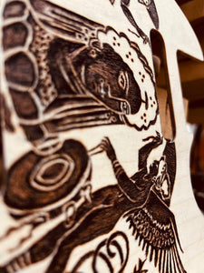 Greek Imagery Pyrography Pickguard