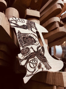 Greek Imagery Pyrography Pickguard