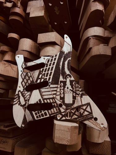 Custom Model-S Futurism Pickguard