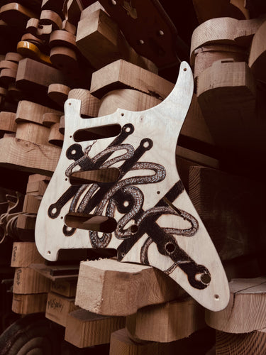 Cross&Serpent Model-S Pyrography Pickguard