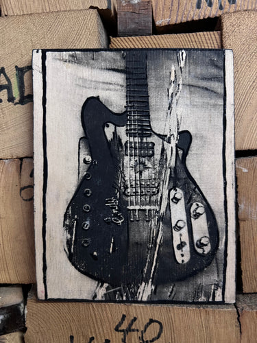 Cindy Guitars Guitar Series Photo-Print-on-Wood 35mm Double Exposure The Cappa Model No. 3/5