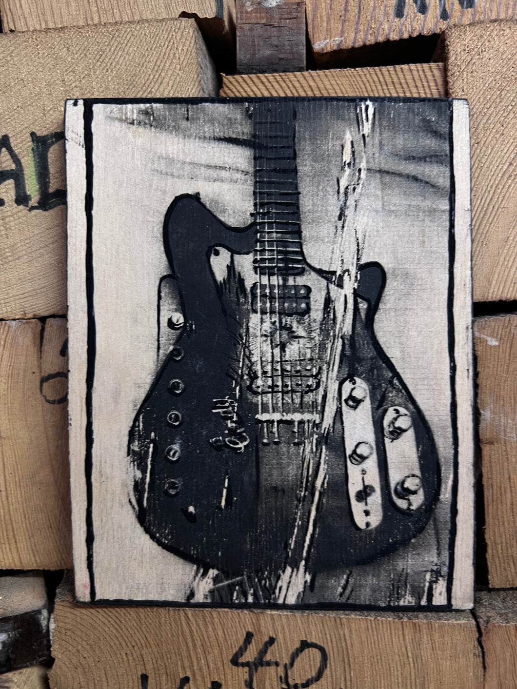 Cindy Guitars Guitar Series Photo-Print-on-Wood 35mm Double Exposure The Cappa Model No. 3/5
