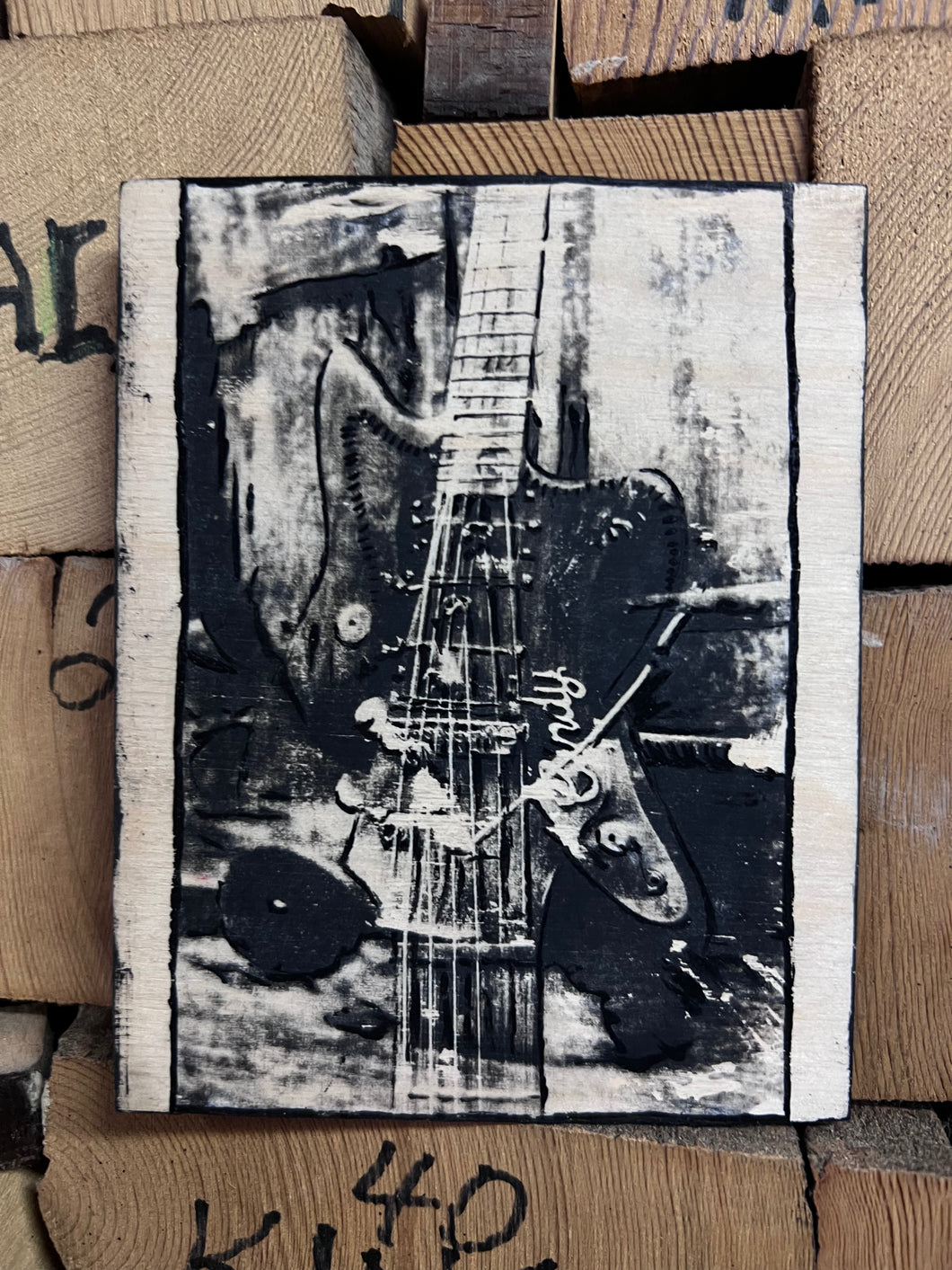 Cindy Guitars Guitar Series Photo-Print-on-Wood 35mm Double Exposure Offset Baritone No. 1/5
