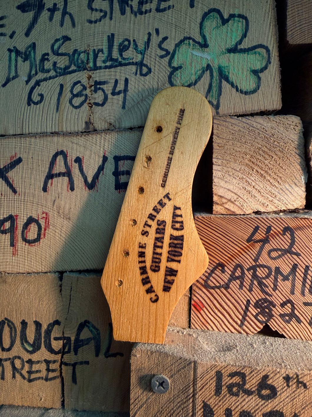 *MADE TO ORDER* Ornament Bowery Pine Headstock 6-in-line