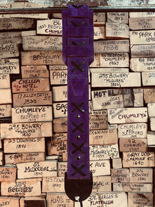 Native Leather NYC Handmade Purple Hendrix Strap