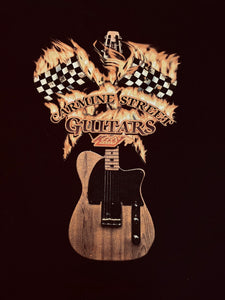 Carmine Street Guitars Flame/Coloured Drophorn Logo